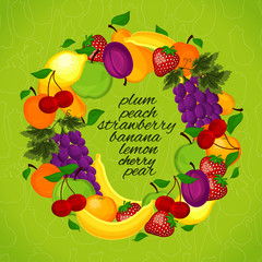 Healthy lifestyle-fruit circle