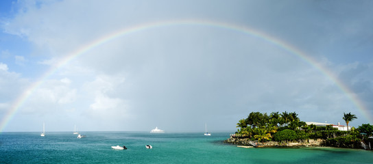 Rainbow Over the Caribbean Sea