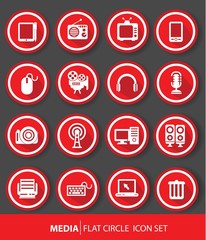 Media buttons,Web buttons,Red version