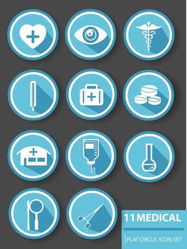Medical buttons,Blue version