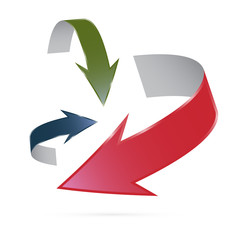 Vector Arrows Isolated on White Background