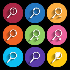 Search icon series in Metro style.