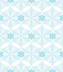 Seamless texture with blue snowflakes