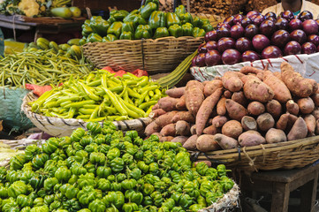 Gemüse Devaraja Markt in Mysore, Indien