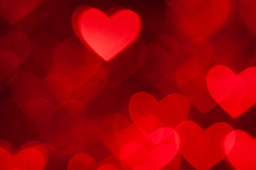 red hearts shape background