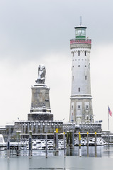 Lindauer Hafen im Winter
