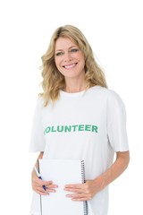 Portrait of a smiling young female volunteer