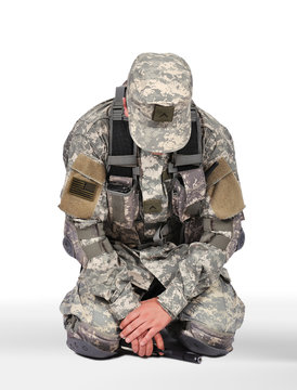 soldier kneeling