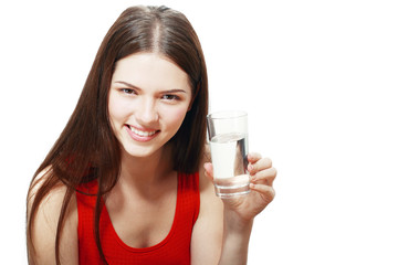 Woman with glass of Water