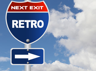 Retro road sign