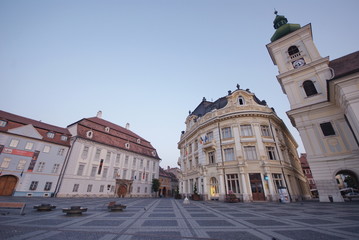 Obraz premium Main square in Sibiu, Transylvania, Romania