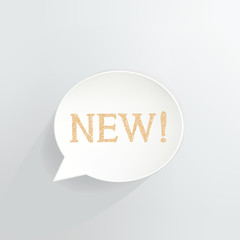 New Speech bubble Sign