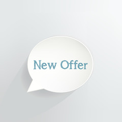 New Offer Speech Bubble Sign