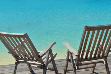 tropical beach chairs