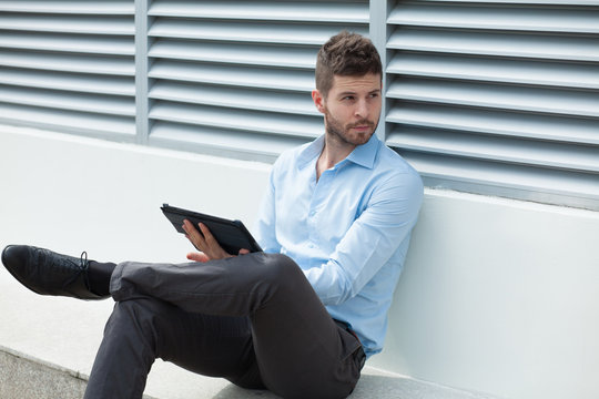 Thoughtful businessman