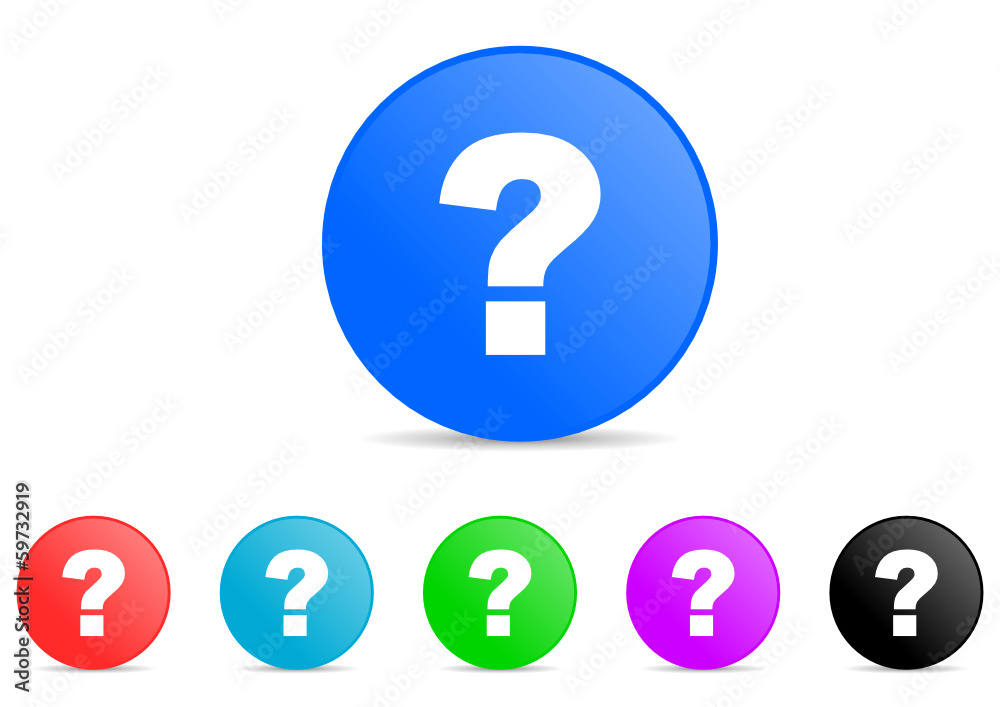 Aufkleber question mark icon vector set