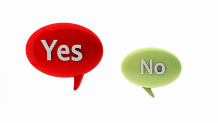 Bubbles with yes and no