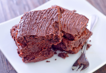 brownies on plate