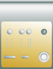 control panel or set of different buttons