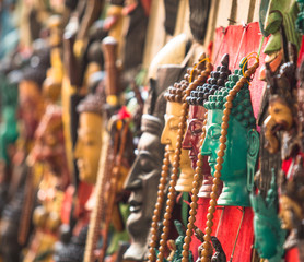 Obraz premium Handicrafts in Kathmandu (Buddha heads)