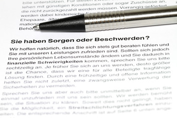 Sorgen oder Beschwerden