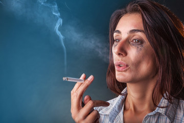 Obraz premium Smoking cigarette