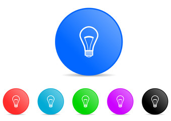 bulb icon vector set