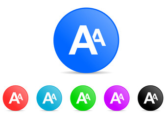 alphabet icon vector set