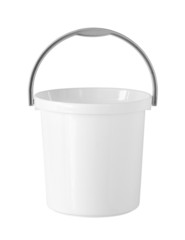 Plastic bucket (with clipping path) isolated on white background