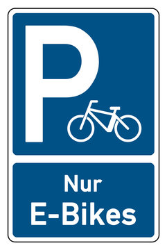 parksymbol parken nur e-bikes mit e-bike-symbol