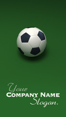 Soccer ball against green