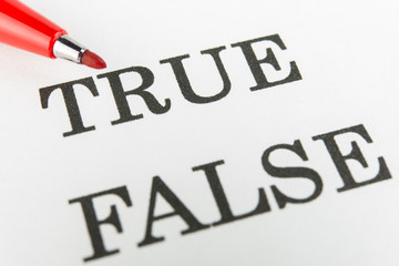 Obraz premium true false 真実 嘘