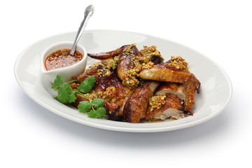 boiling oil scalded young chicken, chinese cuisine