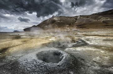Steaming Mud Volcano in Iceland - 59742350
