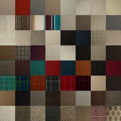 Textile chart with many color samples