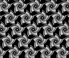 Black and white pattern with line.