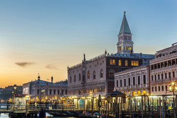 Fototapeta na wymiar Venice, Grand canal and The Saint Mark's Square