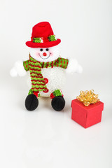 snowman and gift for xmas / new year
