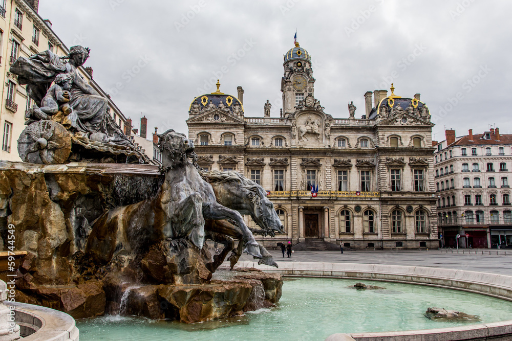 Wall mural place des terreaux