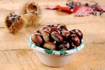 bowl of chestnuts