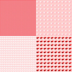 Seamless pattern mosaic with heart