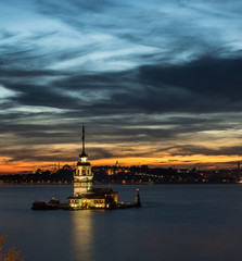 Obraz premium Maiden Tower at blue time