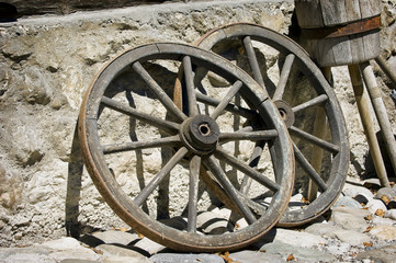 old wagon wheels