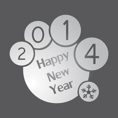Happy New Year 2014 circle background