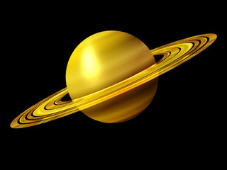 Saturn, Planet in Gold