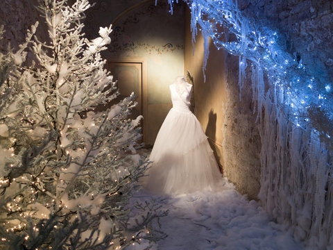 Winter display of Wedding Dress