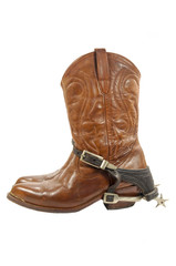 Western boots and spurs