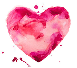 watercolor heart. Concept - love, relationship, art, painting - obrazy, fototapety, plakaty