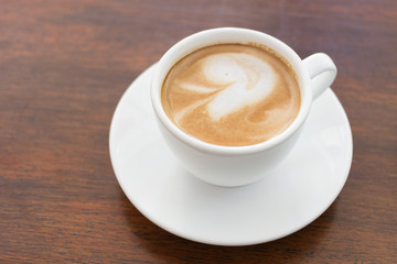 coffee cup on wooden table