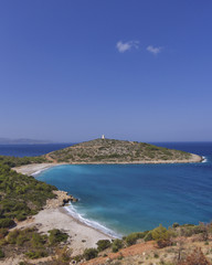 tranquil beach and penisula, Chios island Greece